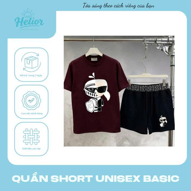 Quần short unisex basic